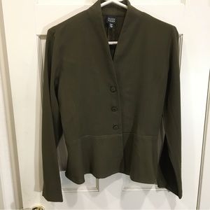 Eileen Fisher Vintage Dark Olive Green Top